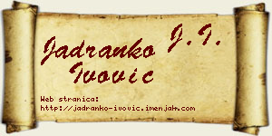 Jadranko Ivović vizit kartica